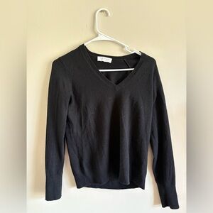 Black cashmere v neck Everlane xs